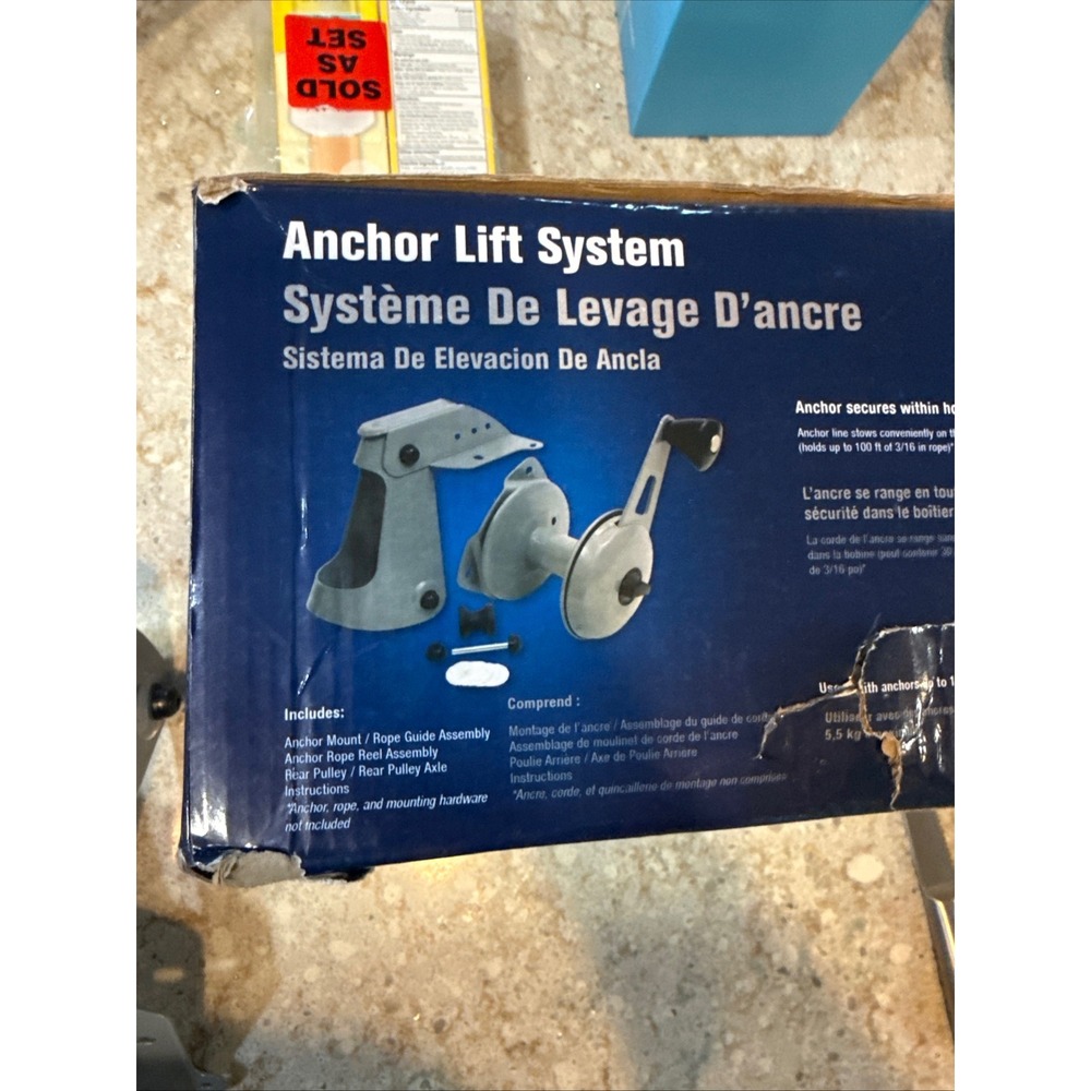 Attwood 13710-4‎ Anchor Lift System for Boats Bow or Stern Mount Grey